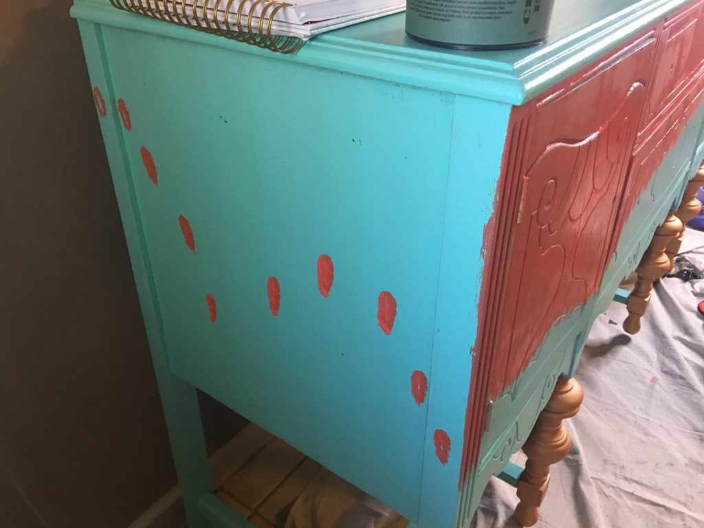 how to paint a design on furniture